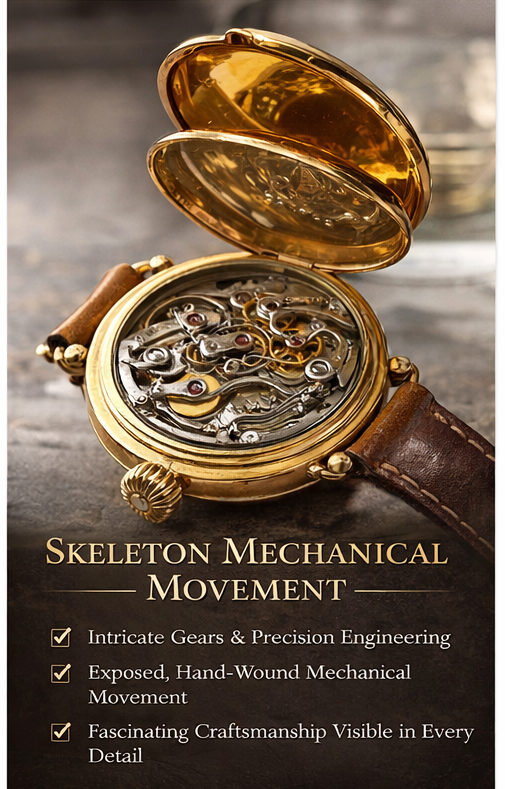 ⌚ Vintage Hunter Skeleton Watch \ Timeless Design. Modern Precision.