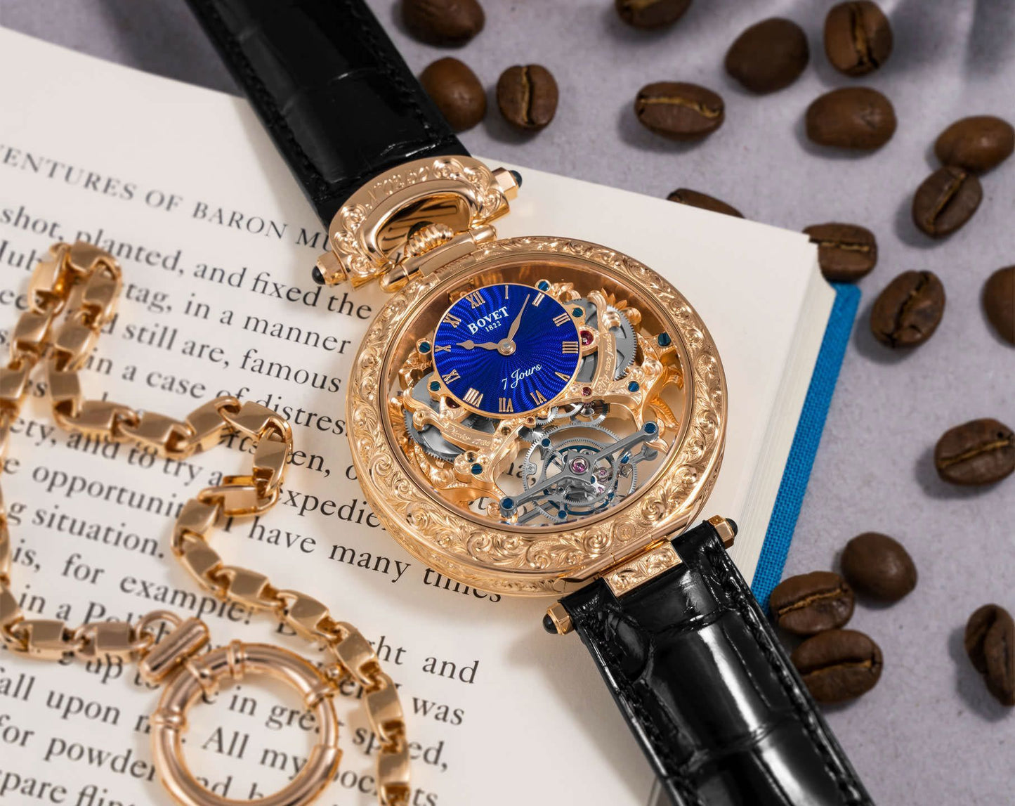 Bovet Fleurier Amadeo Blue Dial 45 mm Manual Winding Watch For Men - 5