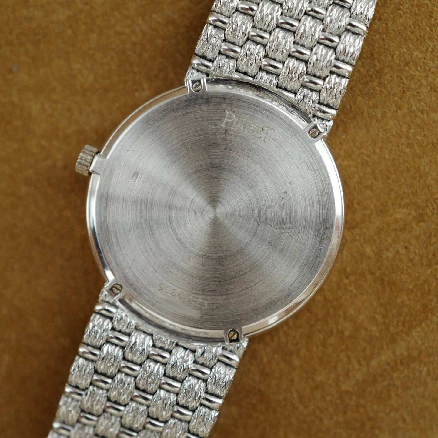 Piaget | white gold oval automatic bracelet watch with jade dial