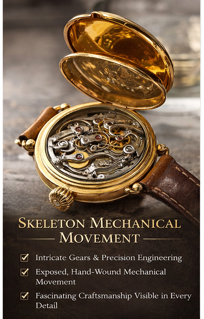 ⌚ Vintage Hunter Skeleton Watch \ Timeless Design. Modern Precision.