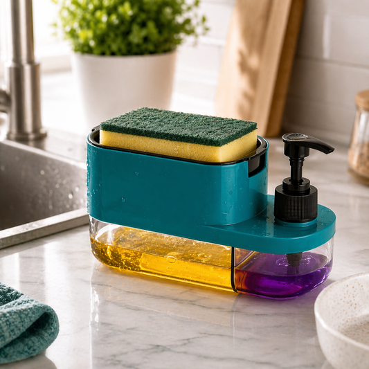 3-in-1 Dish Soap Pump Dispenser with Sponge Holder