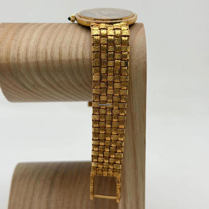 Vintage Skeletonized Diamond-Set Mechanical Dress Watch