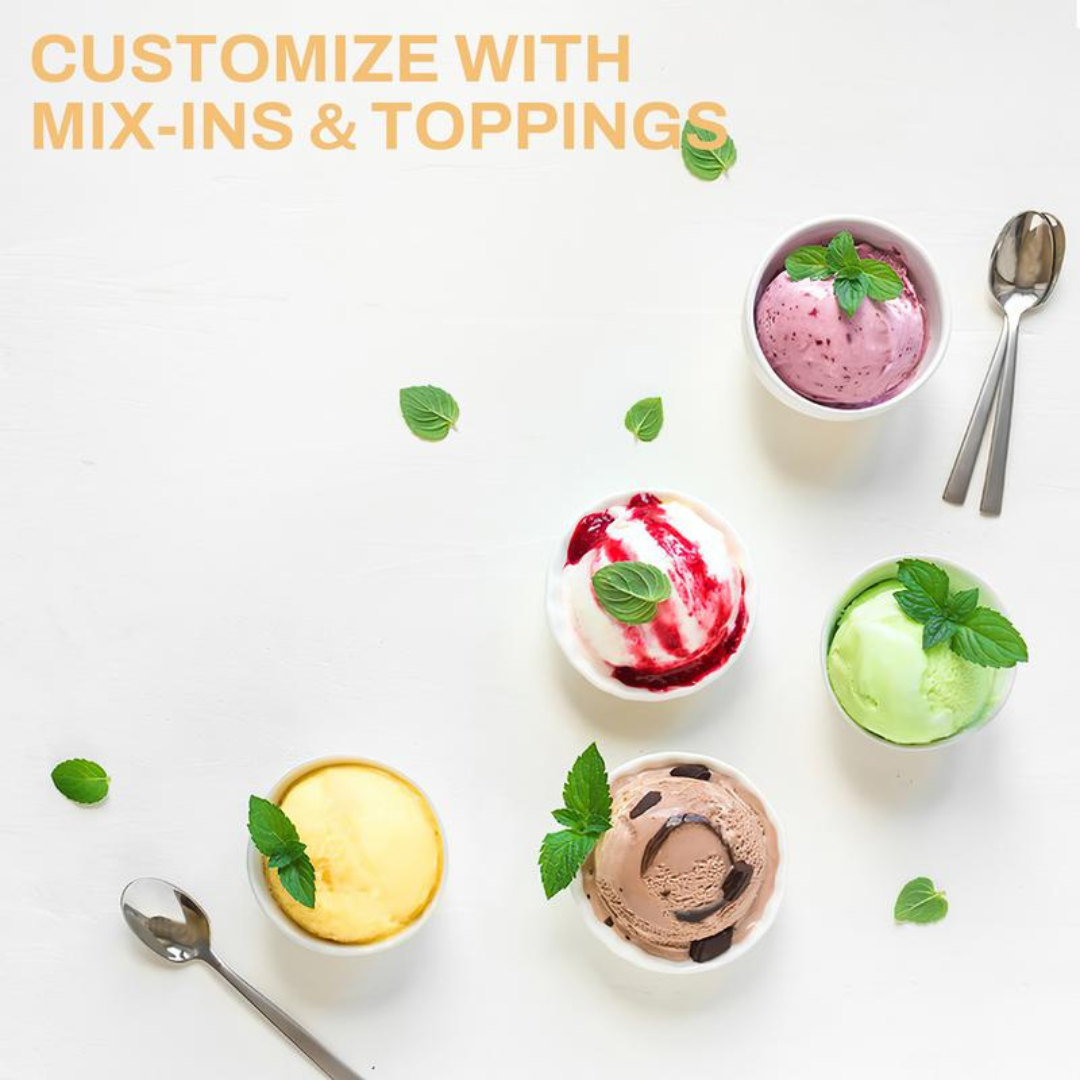 Ice Cream Maker Machine for Home Use with Two Ice Cream Bowls