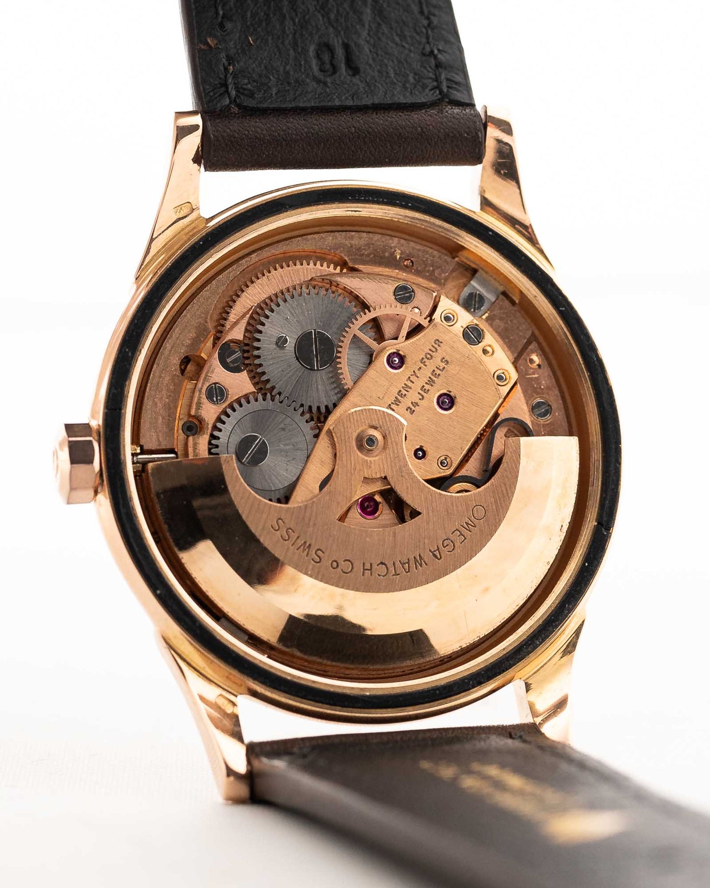 Omega Constellation Railroad 18k Rose 1960s