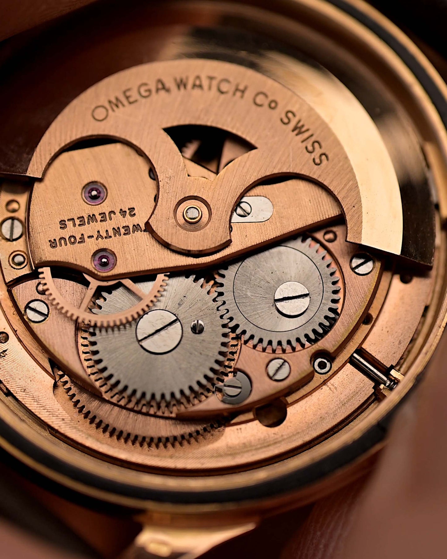 Omega Constellation Railroad 18k Rose 1960s
