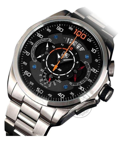 Tag Heuer Mercedes Benz SLS 100 Diagno Black Dial Silver Metal Chronograph Watch