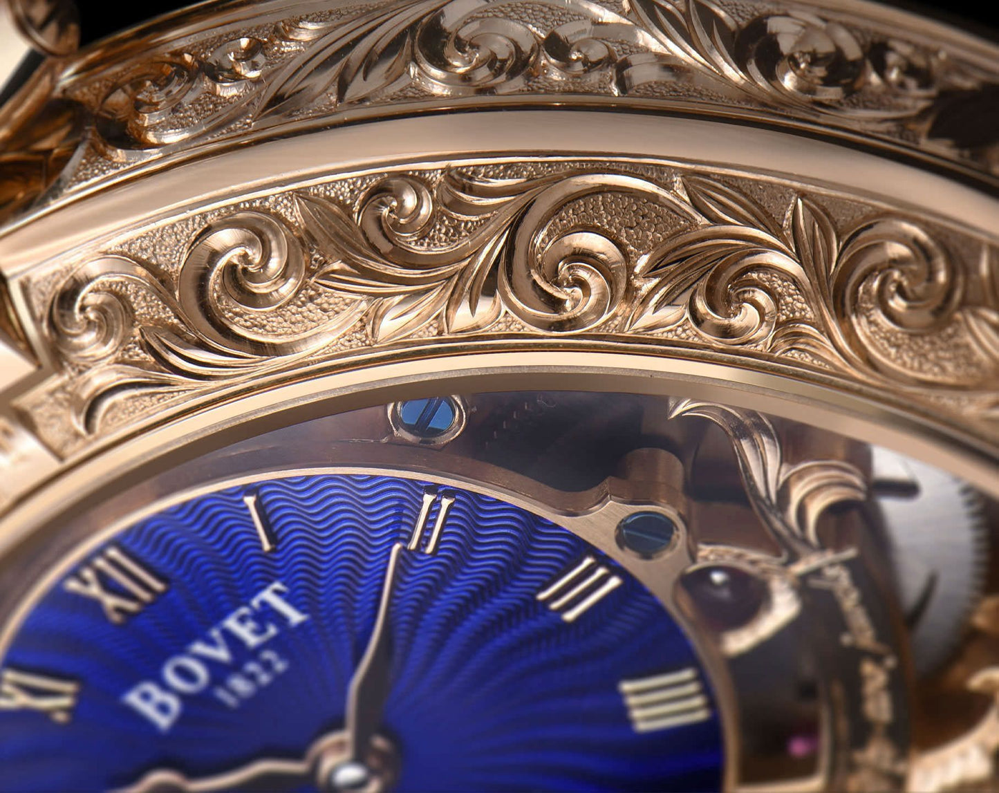 Bovet Fleurier Amadeo Blue Dial 45 mm Manual Winding Watch For Men - 4