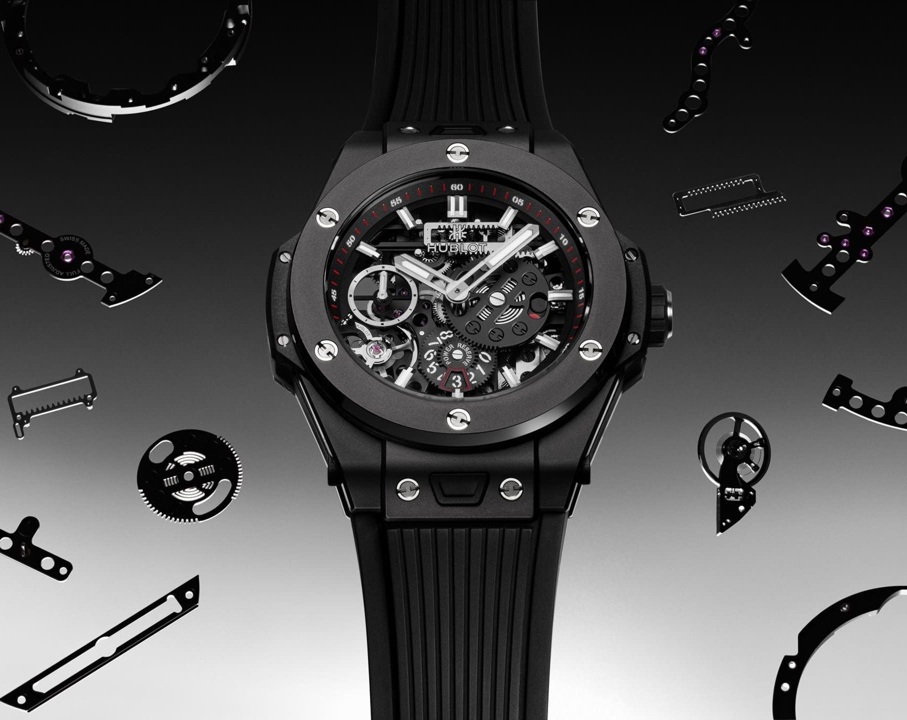 Hublot Big Bang Meca-10 Skeleton Dial 45 mm Manual Winding Watch For Men - 6