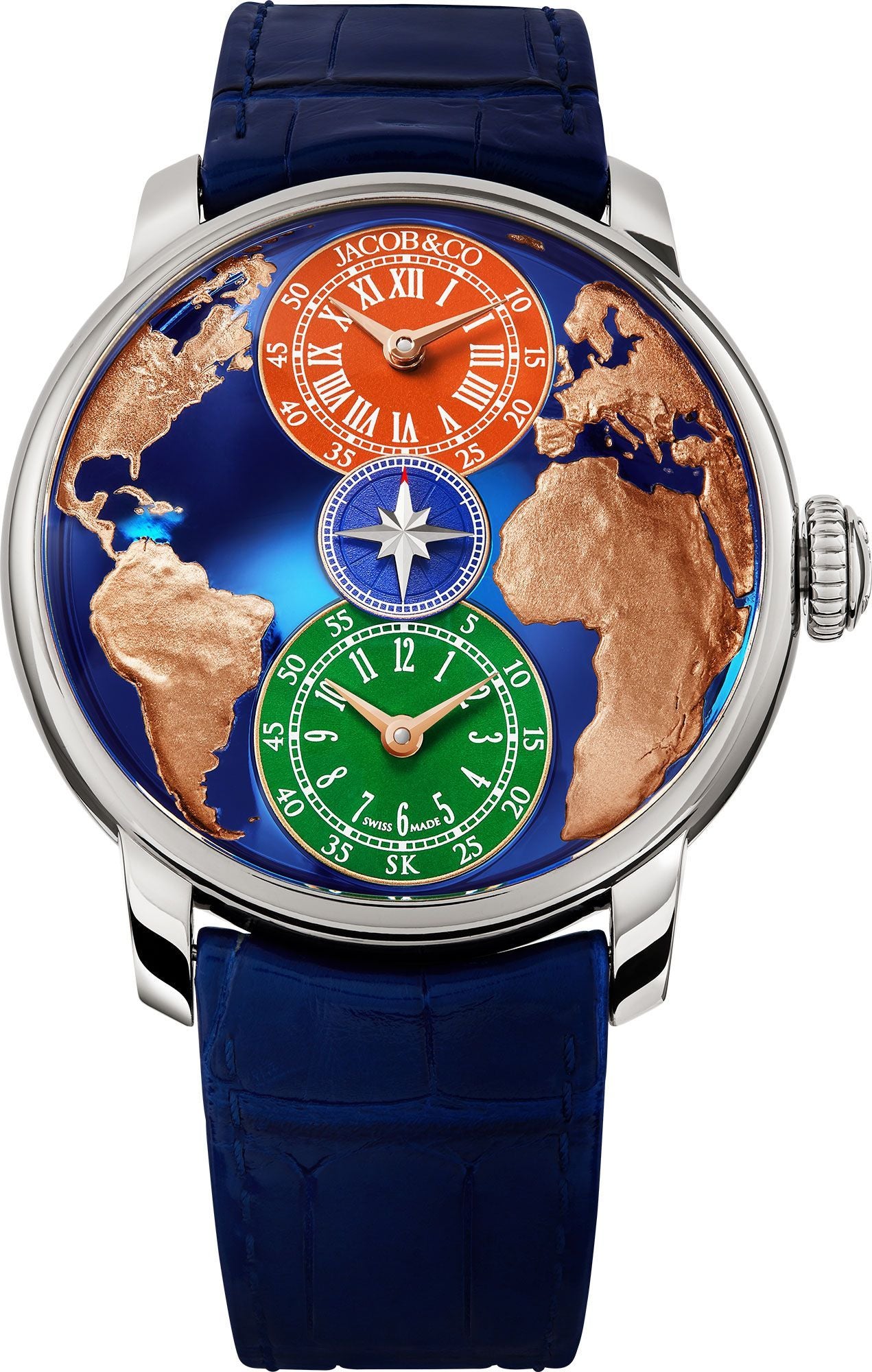 Jacob & Co. The World Is Yours Dual Time Zone  Multicolour Dial 43 mm Automatic Watch For Men - 1