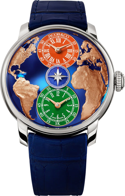 Jacob & Co. The World Is Yours Dual Time Zone  Multicolour Dial 43 mm Automatic Watch For Men - 1