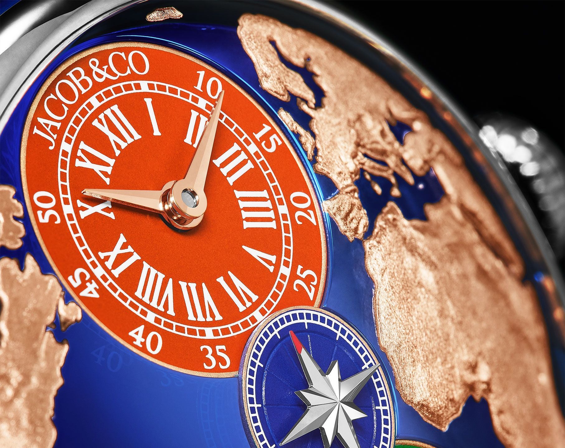 Jacob & Co. The World Is Yours Dual Time Zone  Multicolour Dial 43 mm Automatic Watch For Men - 6