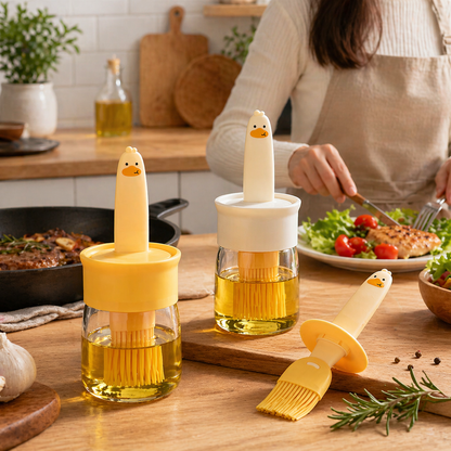 Premium Oil Dispenser Bottle with Silicone Brush