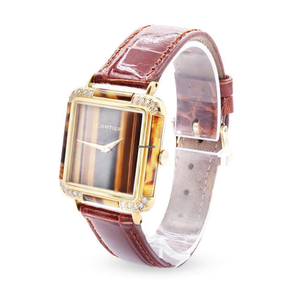 ⌚ Cartier Tank Divan Tiger's Eye Diamond