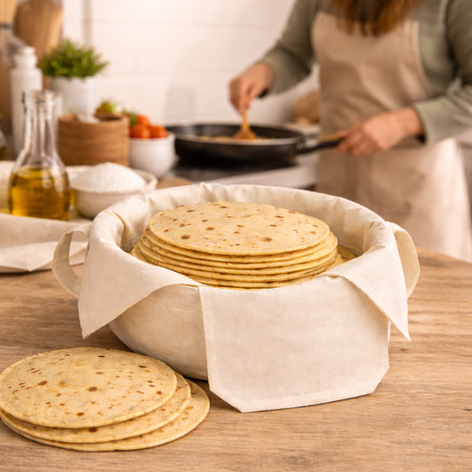Premium Cotton Double Layer Roti Wrap with Flaps