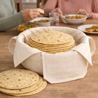 Premium Cotton Double Layer Roti Wrap with Flaps