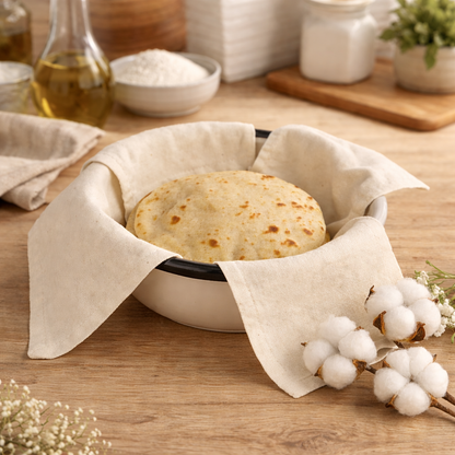 Premium Cotton Double Layer Roti Wrap with Flaps