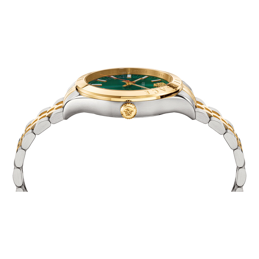 Versace Men HELLENIUM-VK Round Green Watch - VEVK00620
