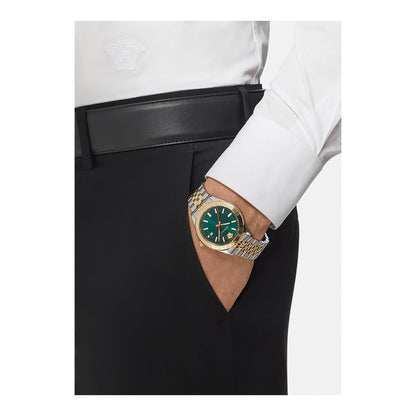 Versace Men HELLENIUM-VK Round Green Watch - VEVK00620