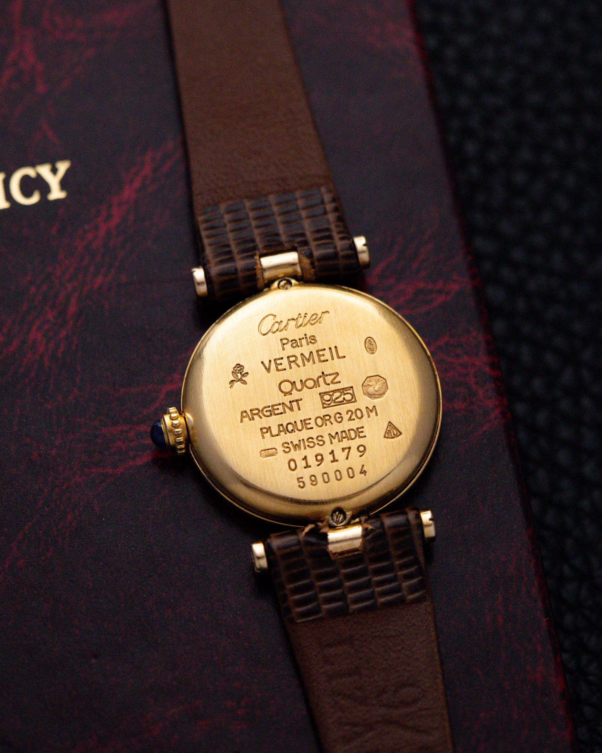Vintage Cartier Must de Cartier Vendome, Ref. 590004, Ladies Watch, Vermeil Case, Roman Dial - DuMarko