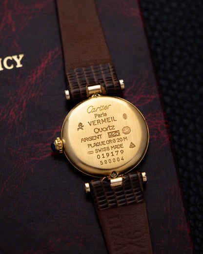 Vintage Cartier Must de Cartier Vendome, Ref. 590004, Ladies Watch, Vermeil Case, Roman Dial - DuMarko