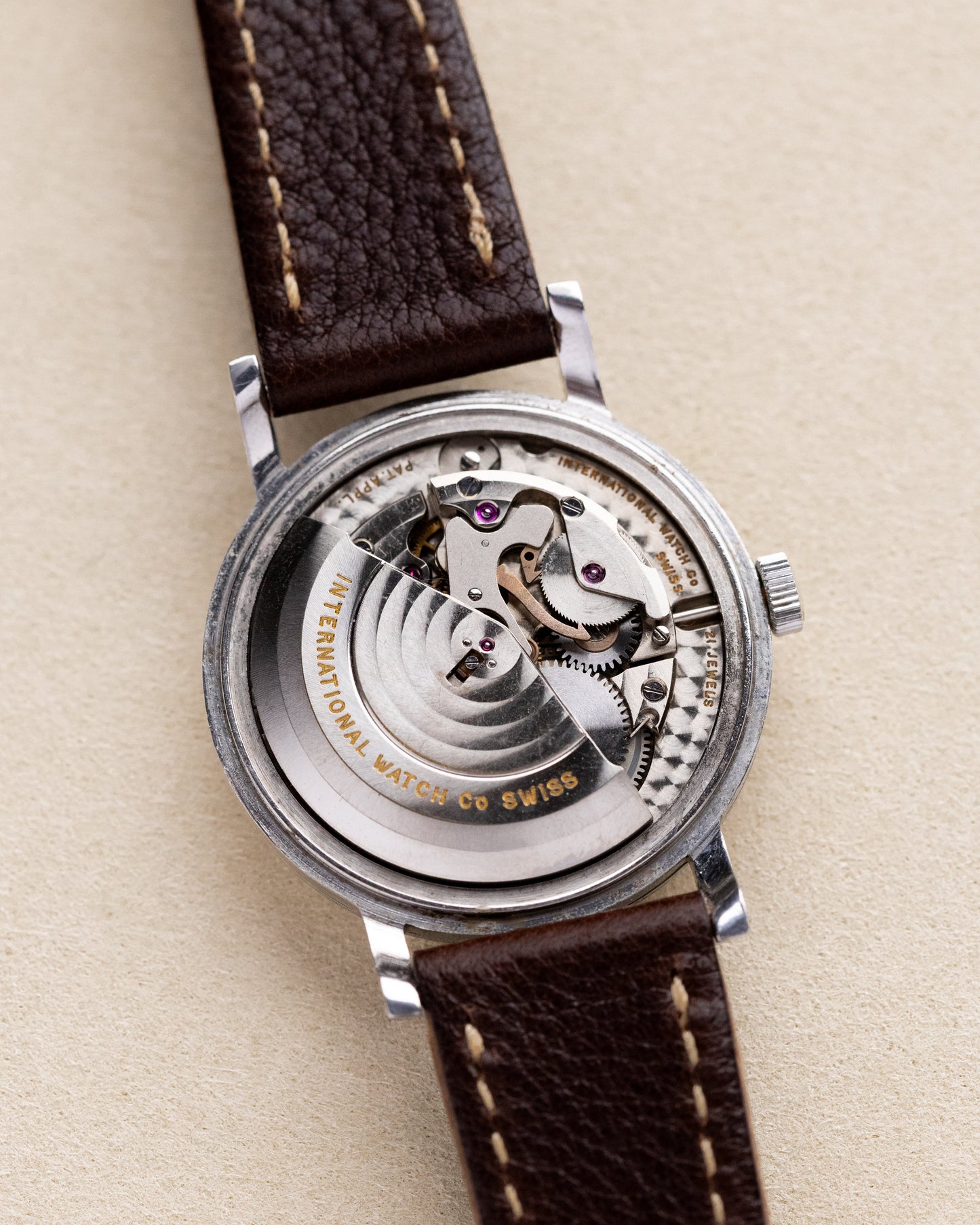 Vintage IWC Swiss Watch, Original Patina Dial, Automatic Cal. 852 Pellaton from 1950's - DuMarko