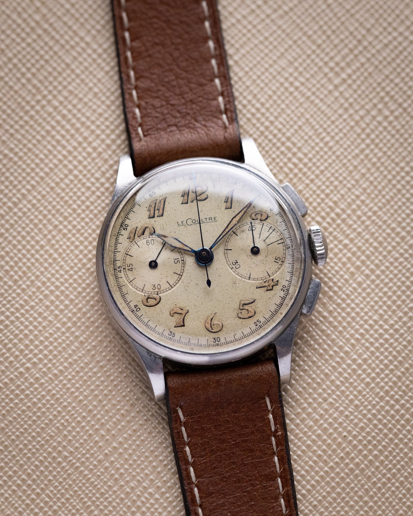 Vintage Jaeger - LeCoultre Chronograph, Bi - Compax, Large Breguet Arabic Numerals, Original Radium Dial, Ref. 5184, Cal. 285 - DuMarko
