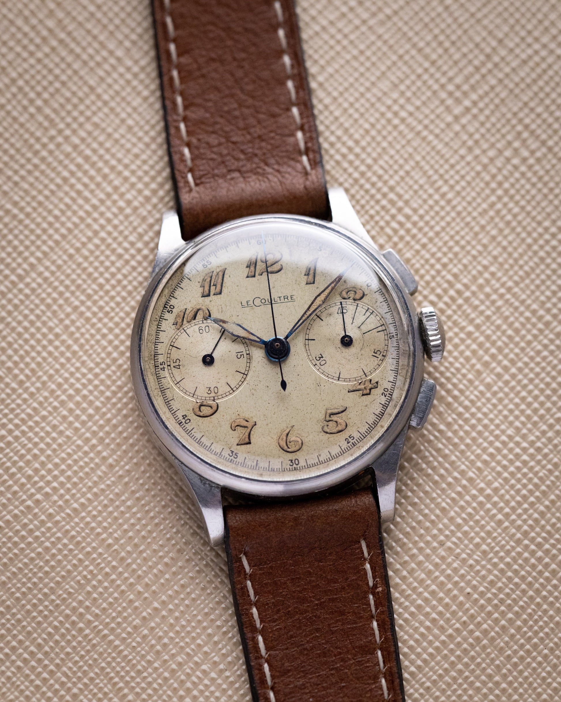 Vintage Jaeger - LeCoultre Chronograph, Bi - Compax, Large Breguet Arabic Numerals, Original Radium Dial, Ref. 5184, Cal. 285 - DuMarko