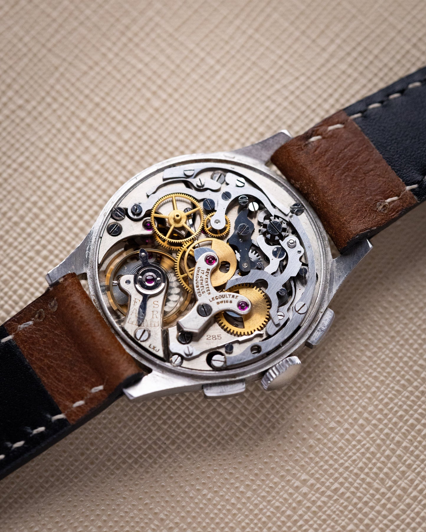 Vintage Jaeger - LeCoultre Chronograph, Bi - Compax, Large Breguet Arabic Numerals, Original Radium Dial, Ref. 5184, Cal. 285 - DuMarko