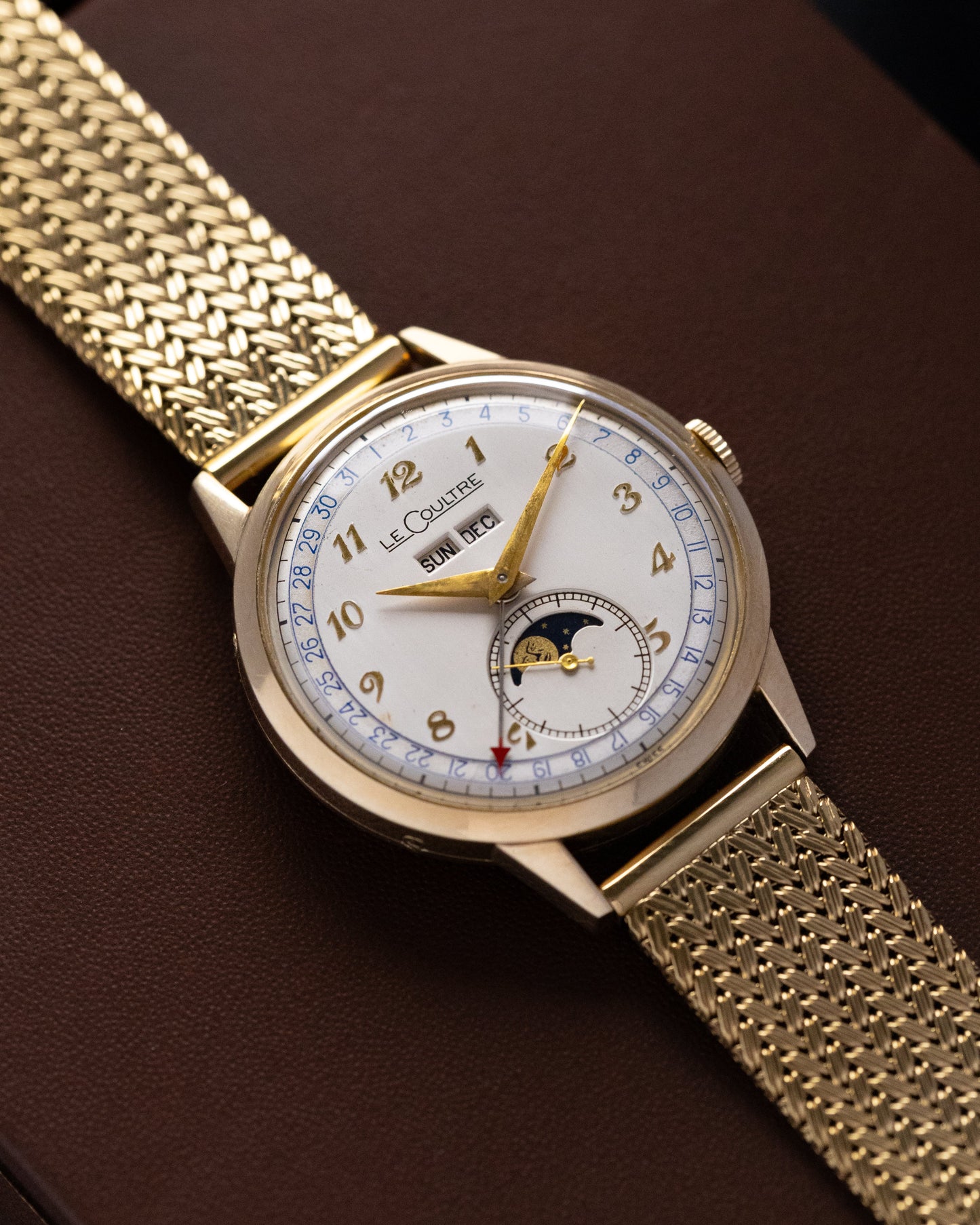 Vintage Jaeger - LeCoultre Triple Date Moonphase Cal. 806/AW, Gold Filled Case, Original Dial, From 1940s - DuMarko